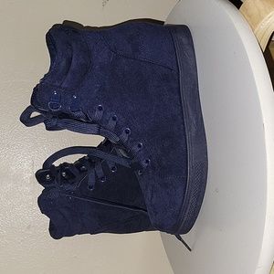 Size 8 Navy wedge shoes